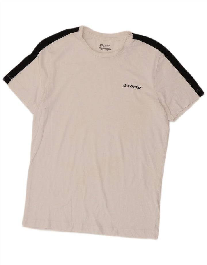 LOTTO Herren Life's T-Shirt Top Mittelweiß Farbblock