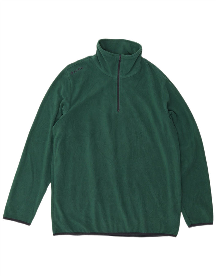 Lotto Herren-Fleecepullover mit Reißverschluss, XL, grünes Polyester