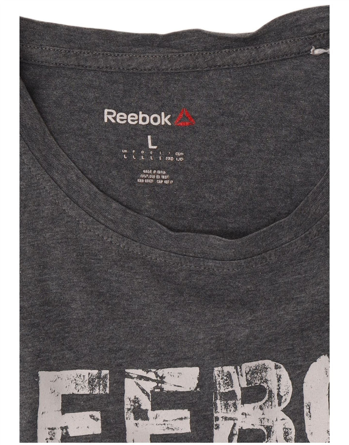 Reebok Herren Graphic T-Shirt Top Large Grau