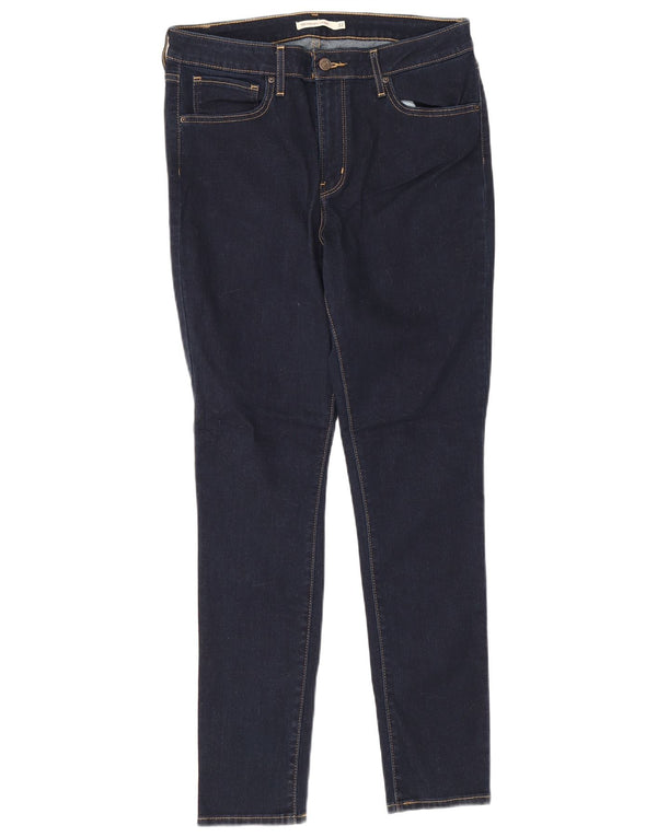 Levi's Damen 721 High Rise Skinny Jeans W32 L30 Marineblaue Baumwolle