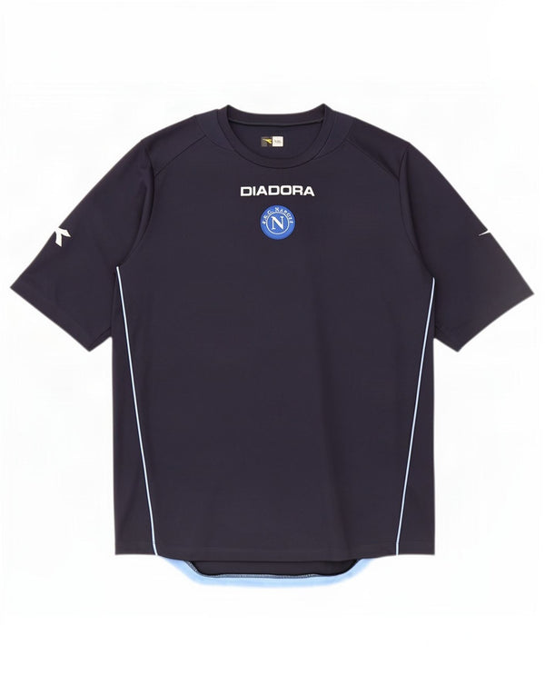 Diadora Herren Grafik T-Shirt Top 2XL Marineblau Polyester