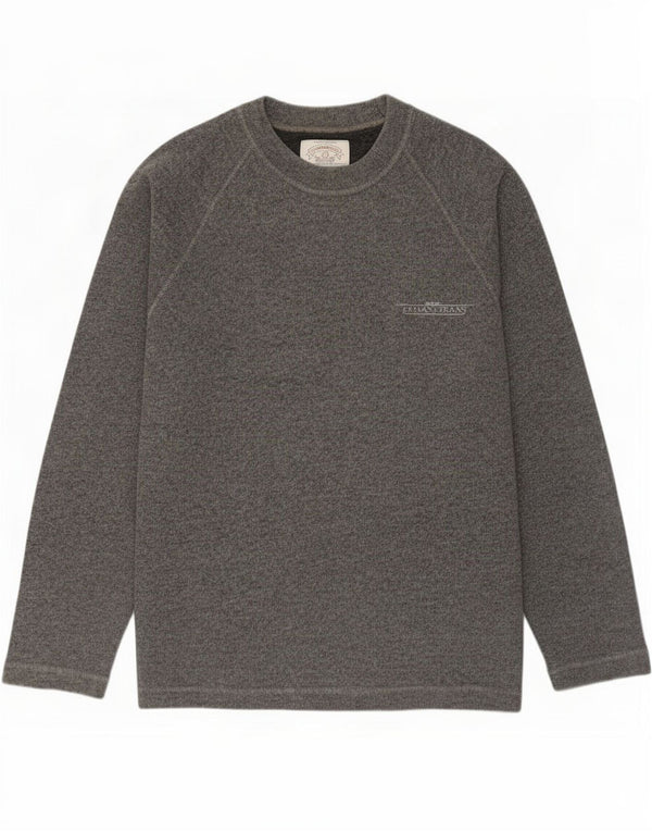 Armani Jeans Mens Crew Neck Jumper Sweater Large Grey Cotton