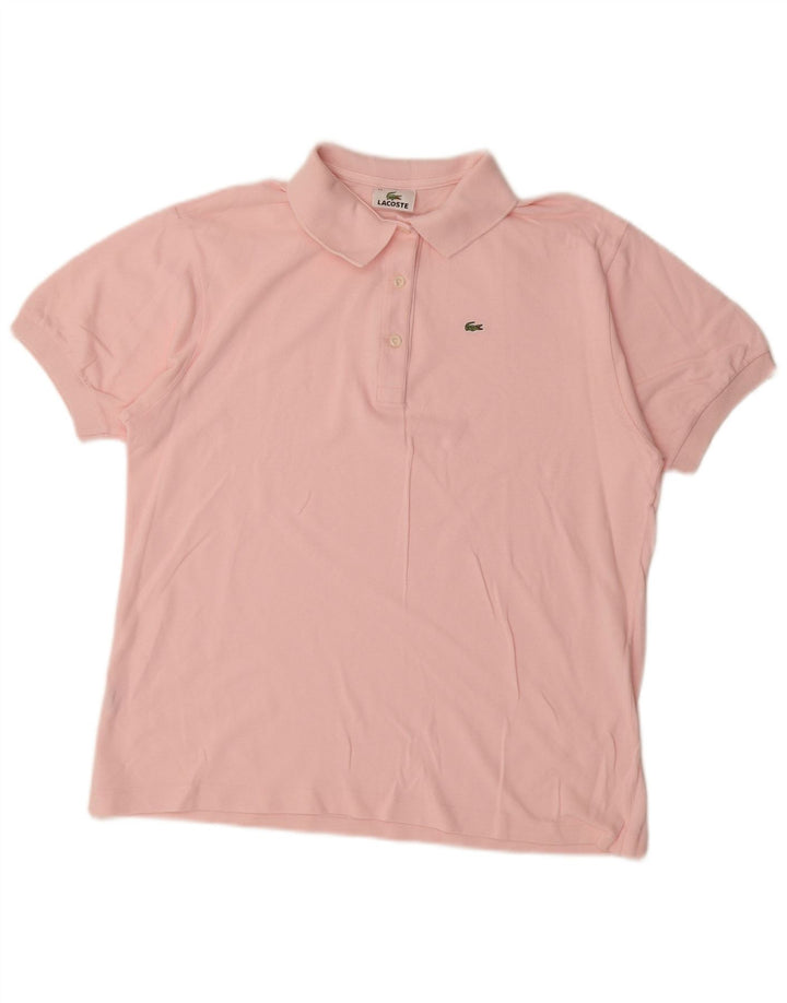 Lacoste Damen-Poloshirt, Größe 44, große rosa Baumwolle
