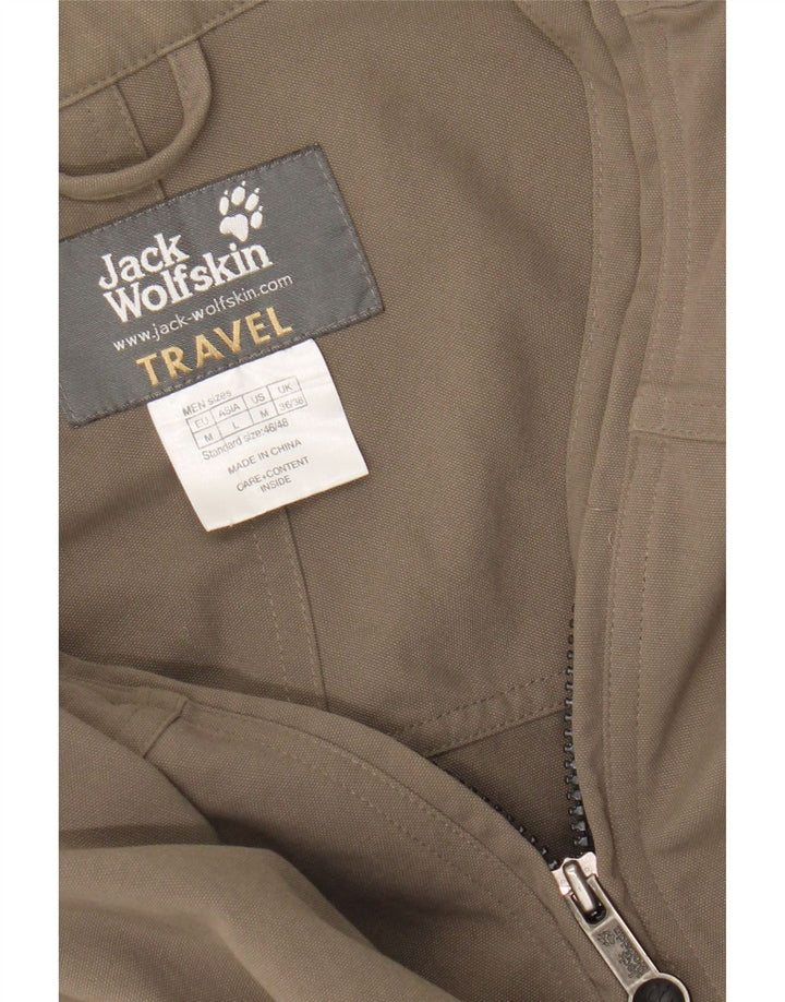 JACK WOLFSKIN Mens Bomber Jacket UK 36/38 Medium Beige Polyamide Vintage Jack Wolfskin and Second-Hand Jack Wolfskin from Messina Hembry 