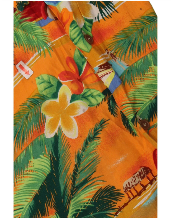 PETER ELLIOT Herren-Kurzarmhemd, groß, mehrfarbig, Blumenmuster, hawaiianisch