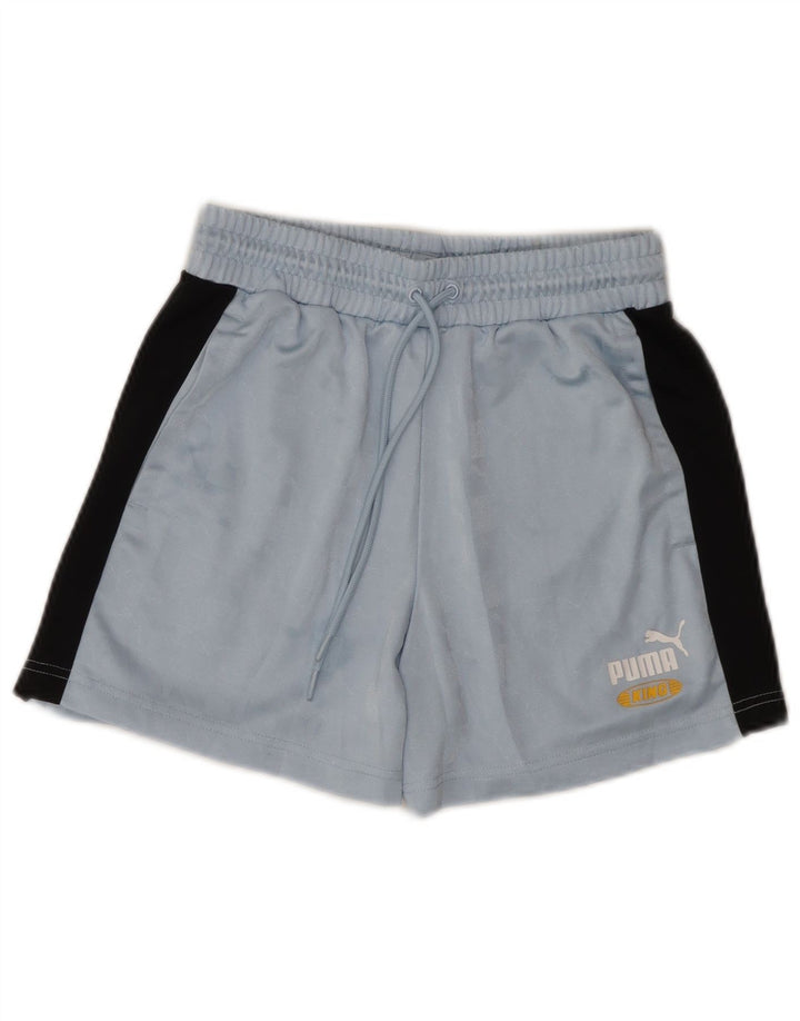 Puma Herren Sport Shorts UK 10 Small Blau Farbblock