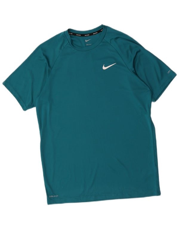 Nike Herren Dri Fit T-Shirt Top Mittelblaues Polyester