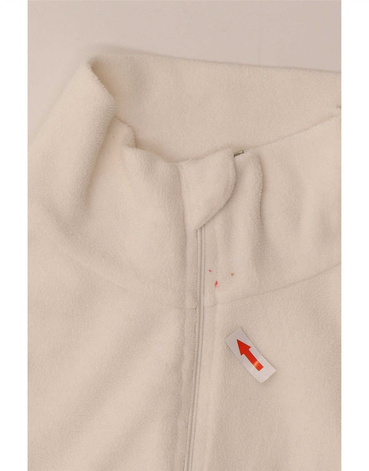 Brugi Damen-Fleecepullover mit Reißverschluss am Hals, UK 14, Mittelweiß, Polyester