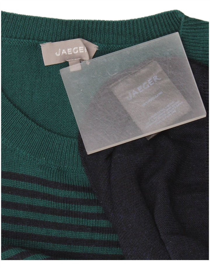 Jaeger Herren-Pullover mit Rundhalsausschnitt, groß, marineblau, Colourblock-Wolle