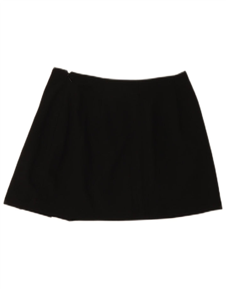 Zara Damen Minirock Small W26 Schwarz Polyester