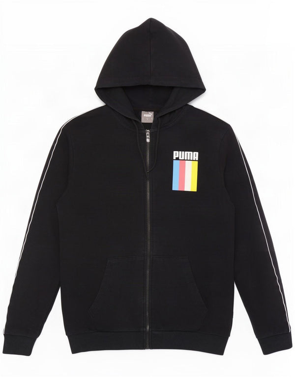 Puma Herren Graphic Zip Hoodie Pullover Medium Schwarz