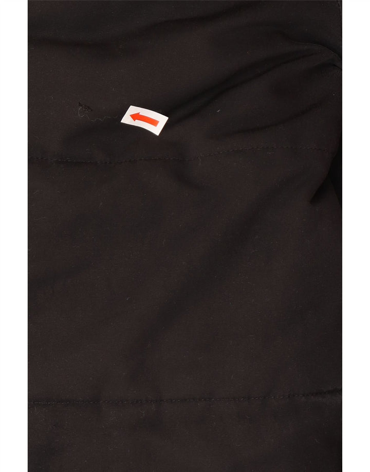 Superdry Womens Hooded Loose Fit Wattierte Jacke UK 10 Small Schwarz Winter