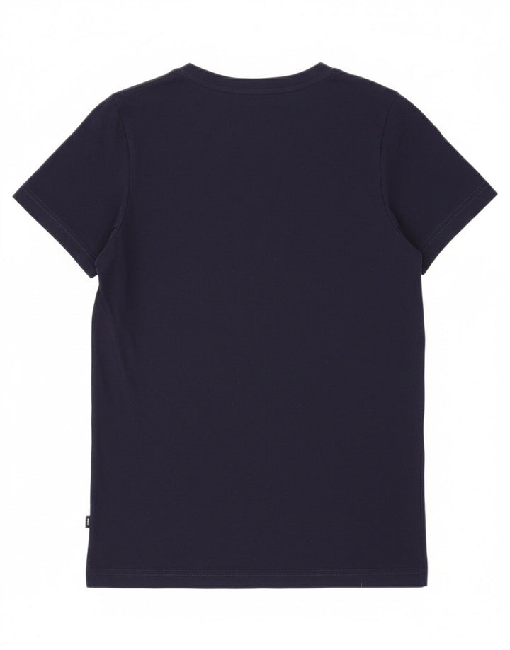 PUMA Mens Graphic T-Shirt Top Small Navy Blue Cotton