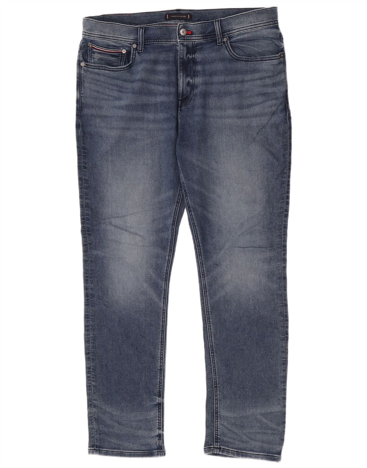 Tommy Hilfiger Herren Slim Jeans W36 L32 Blaue Baumwolle