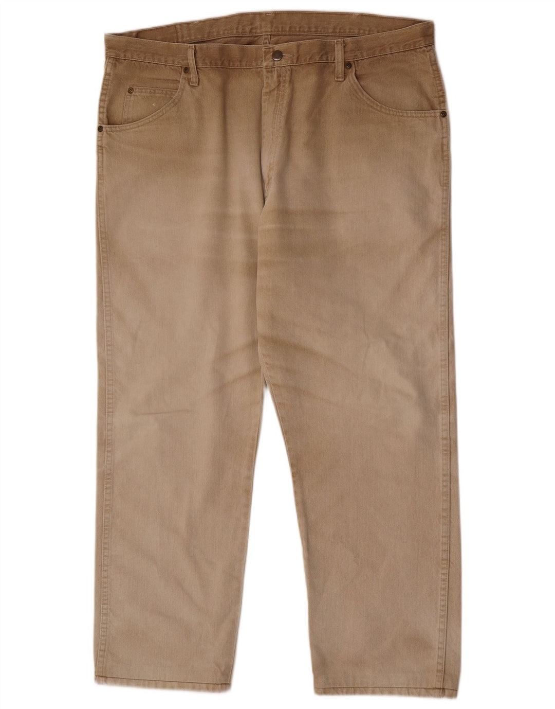 Wrangler Herren Straight Jeans W42 L30 Beige Baumwolle