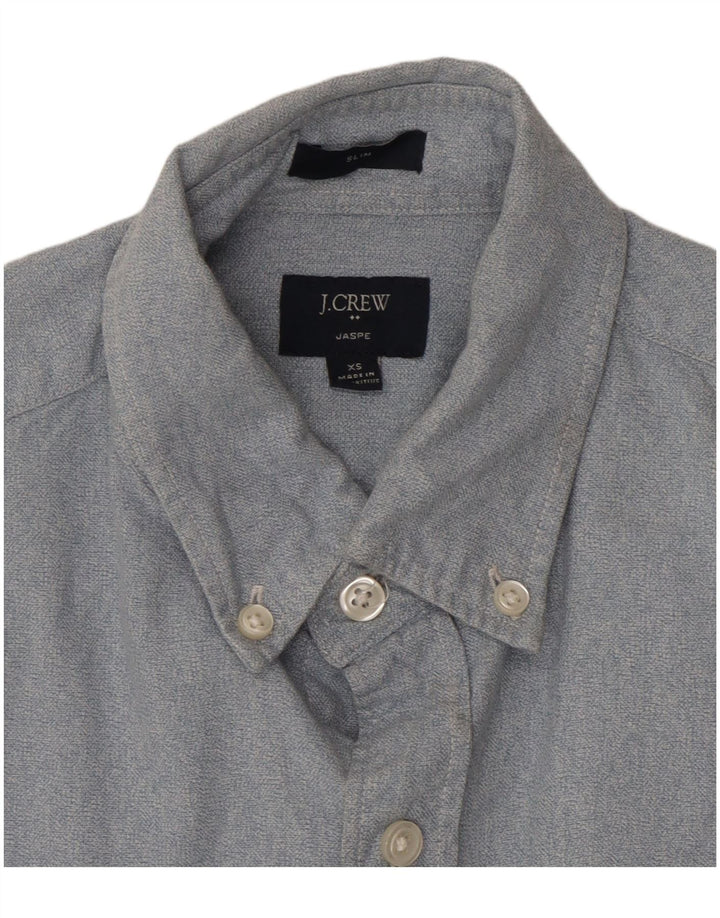 J. CREW Herren Slim Fit Hemd XS Blau Baumwolle