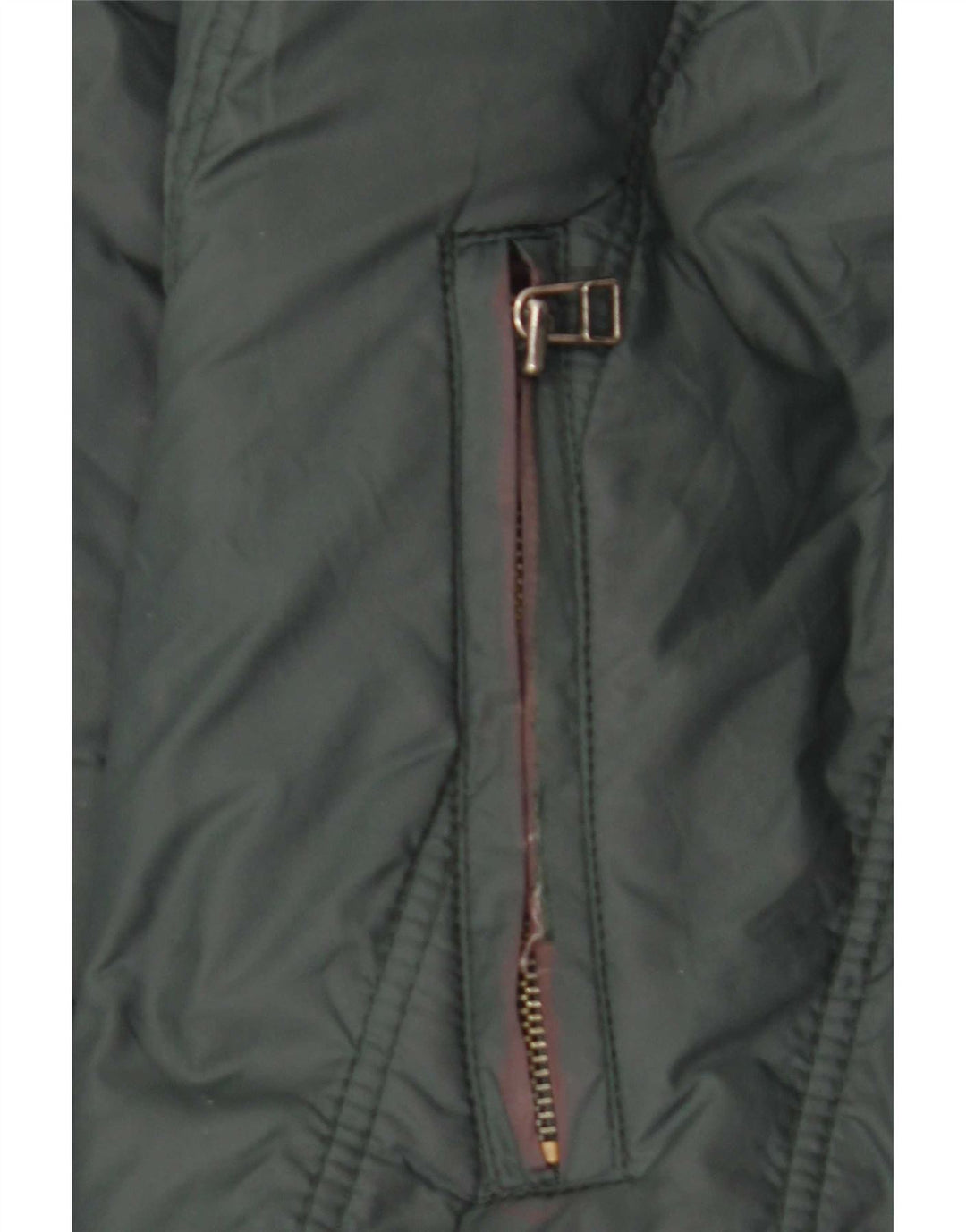 Zara Herren Wattierte Jacke UK 40 Großes grünes Nylon