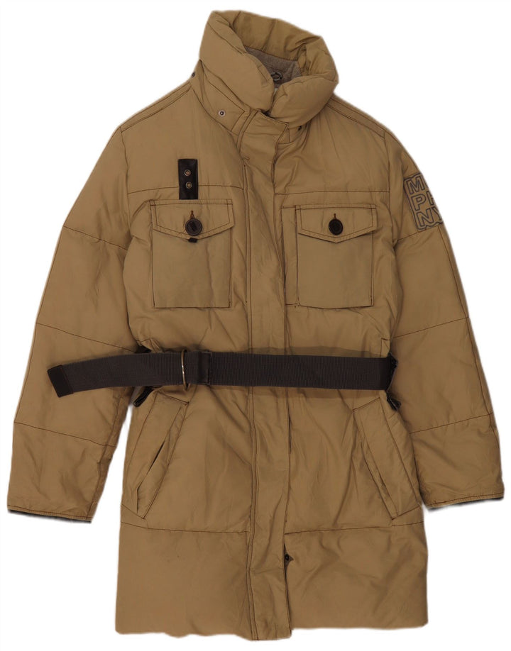 Murphy & Nye Wattierter Damenmantel mit Kapuze, UK 14, Medium Khaki, Polyamid