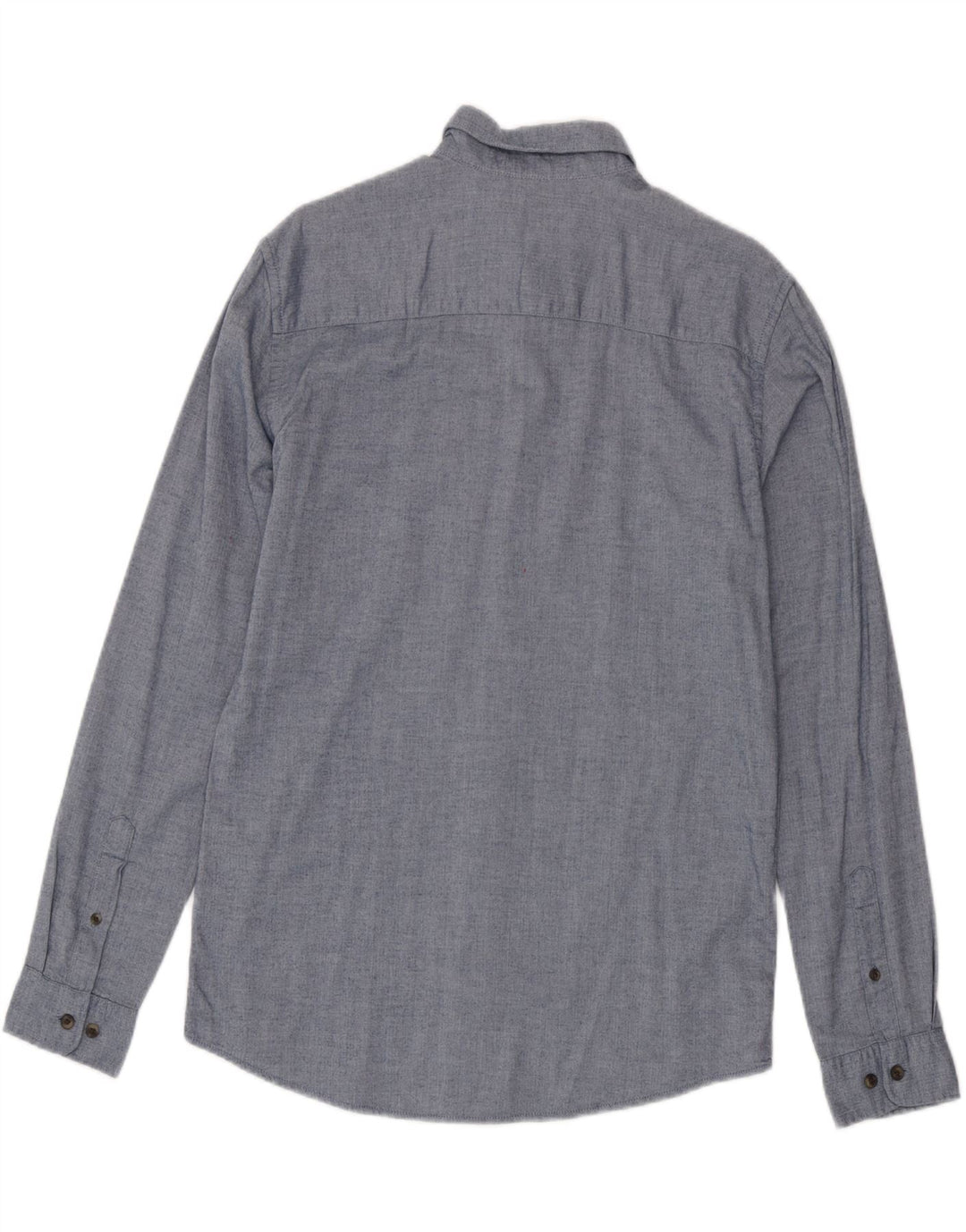 Jack & Jones Herren-Flanellhemd, groß, blaue Fischgräten-Baumwolle