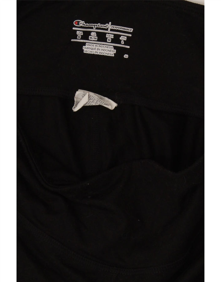 CHAMPION Womens Leggings UK 14 Medium  Black Polyester Vintage Champion and Second-Hand Champion from Messina Hembry 