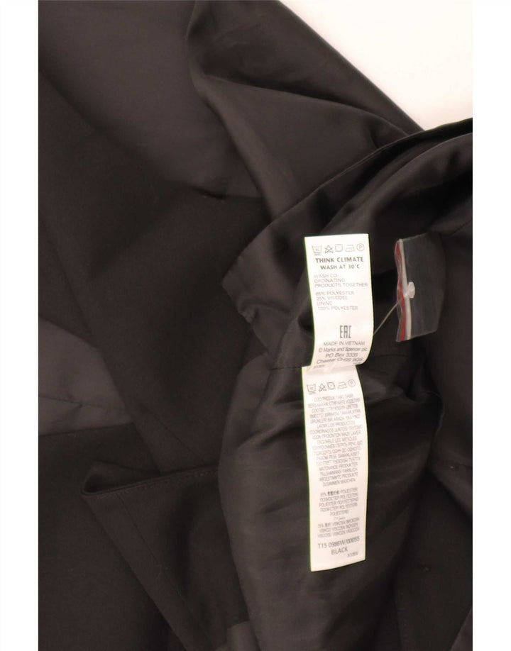 Marks & Spencer Herrenweste, groß, aus schwarzem Polyester