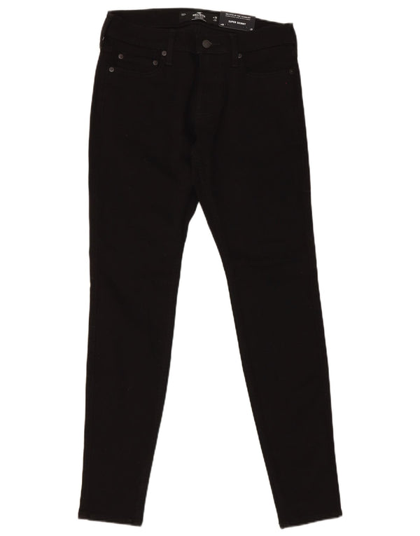 Hollister Damen Super Skinny Jeans W30 L32 Schwarz Baumwolle