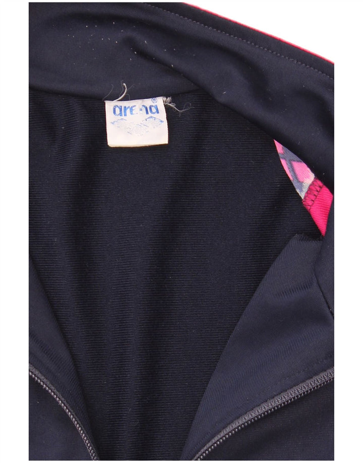 Arena Herren-Trainingsanzugoberteil mit Grafik, XL, Marineblau, Farbblock-Polyester