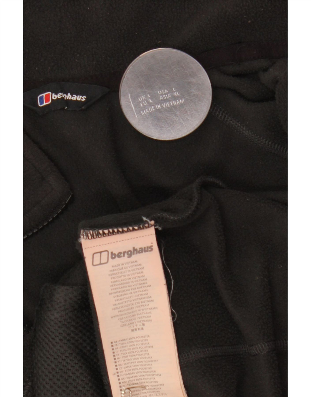 Berghaus Herren Fleecejacke UK 40 Large Schwarz Polyester