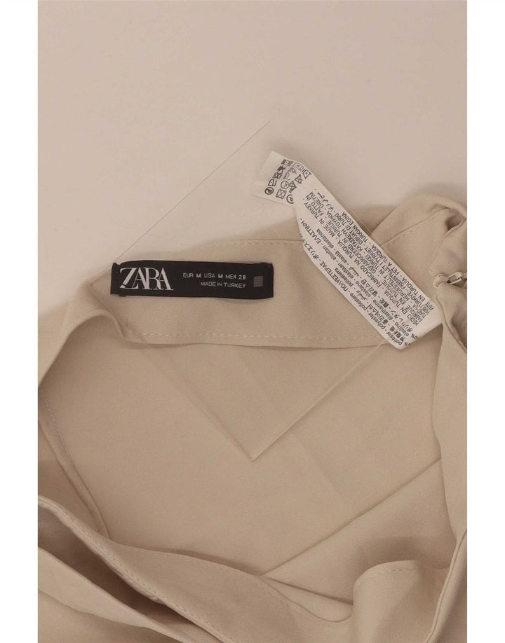 Zara Damen Minirock Medium W28 Beige Polyester