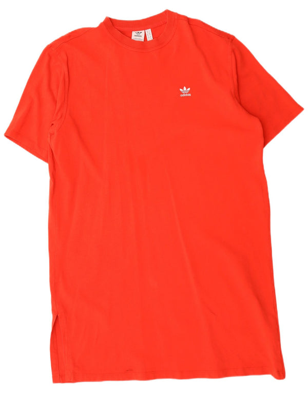 Adidas Damen Grafik-Oversize-T-Shirt-Kleid UK 18 XL Rote Baumwolle