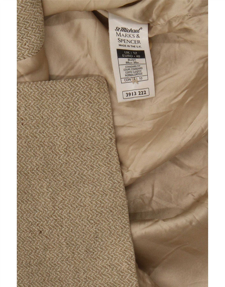 Marks & Spencer Damen St. Michael Blazer Jacke UK 12 Medium Beige