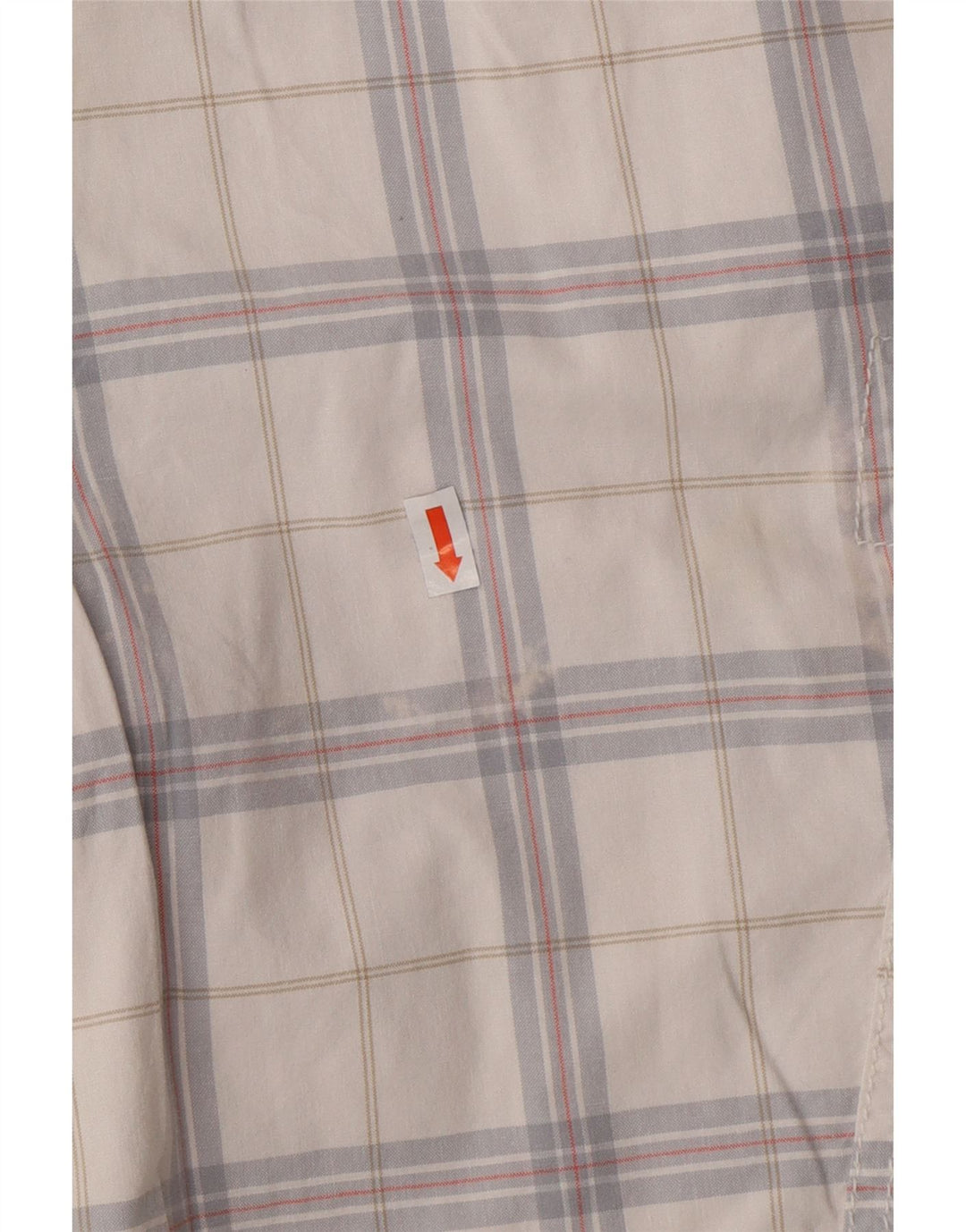 CALVIN KLEIN Herren Cargoshorts W32 Mittelweiß karierte Baumwolle