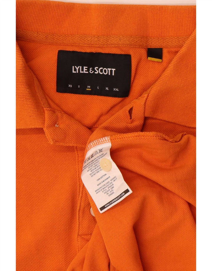 Lyle & Scott Herren-Poloshirt aus mitteloranger Baumwolle