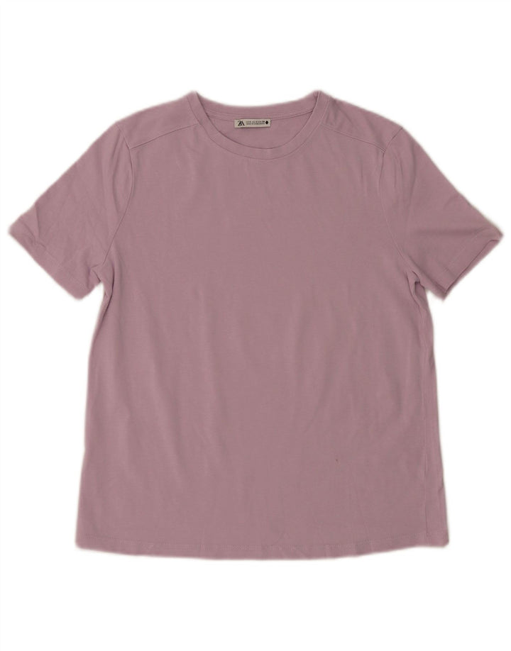 Zara Damen T-Shirt Top UK 10 Small Lila