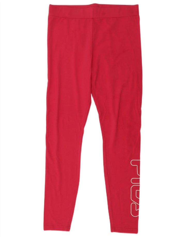 Fila Womens Graphic Leggings UK 14 Große rosa Baumwolle