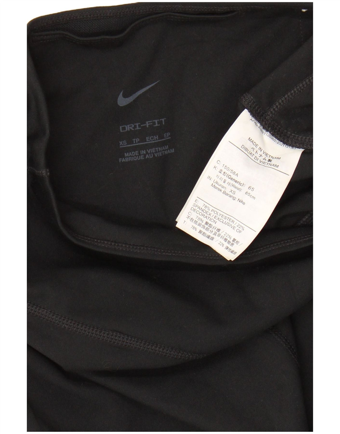 NIKE Damen Grafik-Leggings UK 4 XS Schwarz Polyester