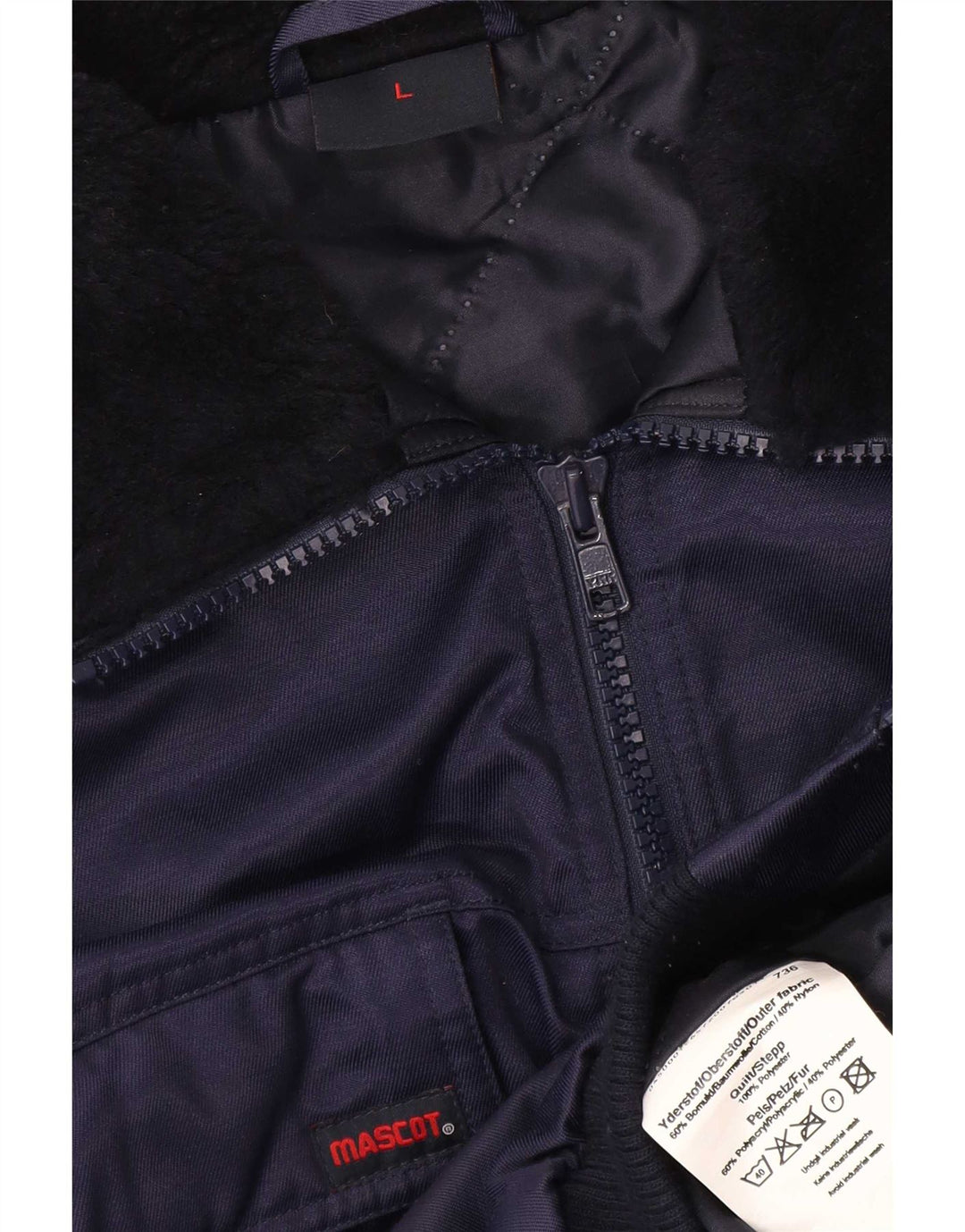 Mascot Herren-Bomberjacke, UK 40, groß, marineblau, Blockfarben, Baumwolle