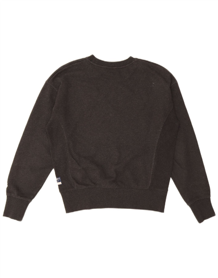 Superdry Damen-Sweatshirt-Pullover in Übergröße, Gr. 10, Größe S, Schwarz, Baumwolle