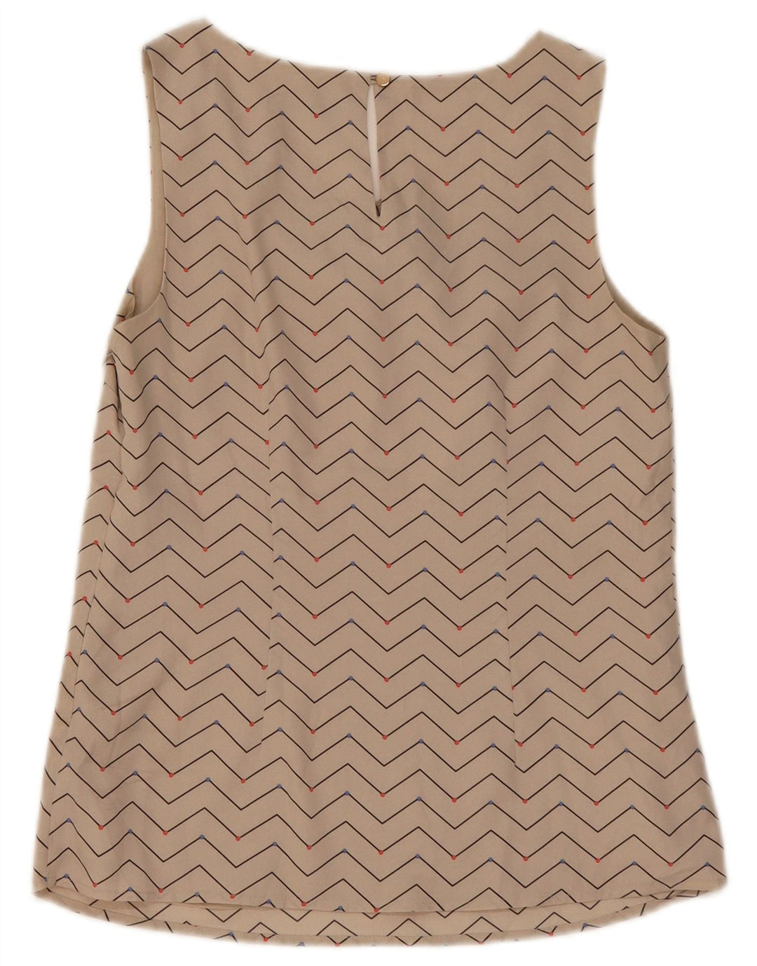 Ärmelloses Blusenoberteil für Damen von Oasis, Gr. 40, Größe S, Beige, geometrisch