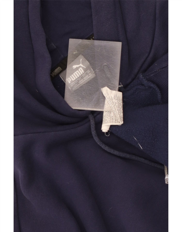 Puma Herren Grafik-Hoodie-Pullover aus Baumwolle in mittlerem Marineblau