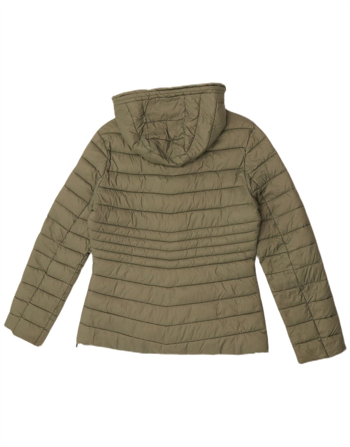 Carrera Wattierte Damenjacke mit Kapuze, UK 14, Medium Khaki, Polyamid