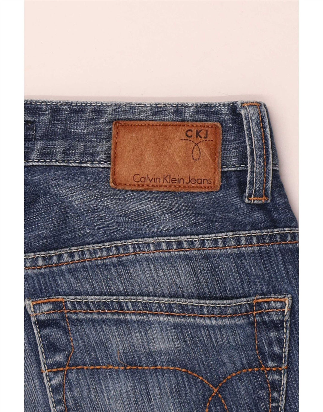 Calvin Klein Damen Straight Jeans W30 L34 Blau