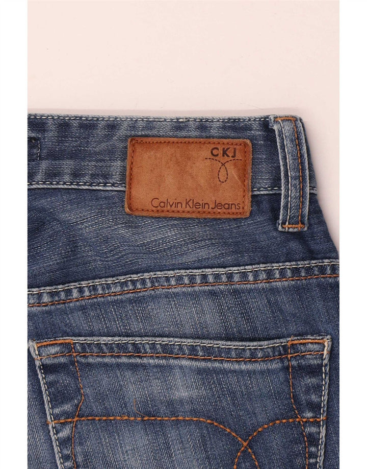 Calvin Klein Damen Straight Jeans W30 L34 Blau