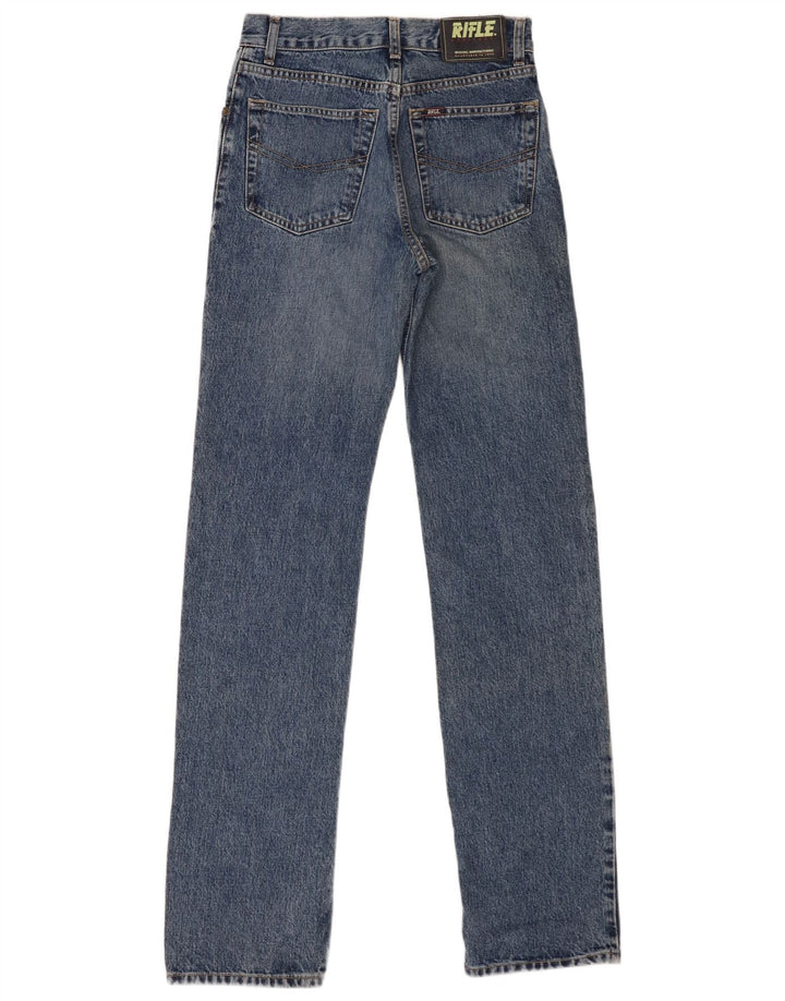 Rifle Damen Straight Jeans W29 L34 Blaue Baumwolle