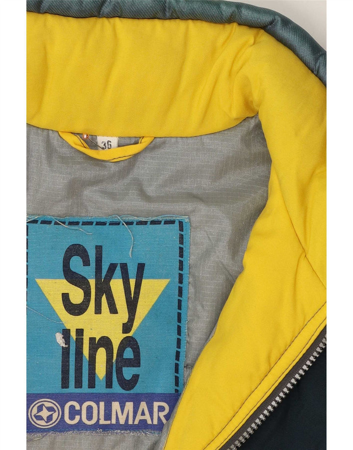 Colmar Mens Graphic Ski Jacket IT 36 Small Yellow Colourblock Polyamid