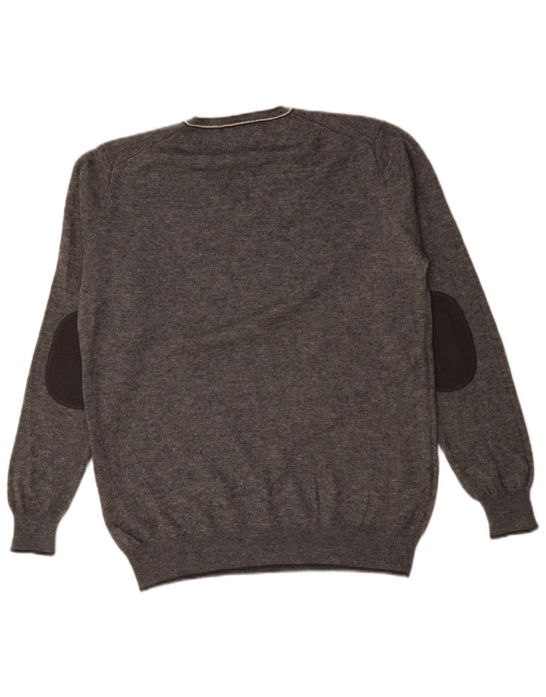 Harmont & Blaine Herren-Pullover mit V-Ausschnitt, große grau gesprenkelte Wolle