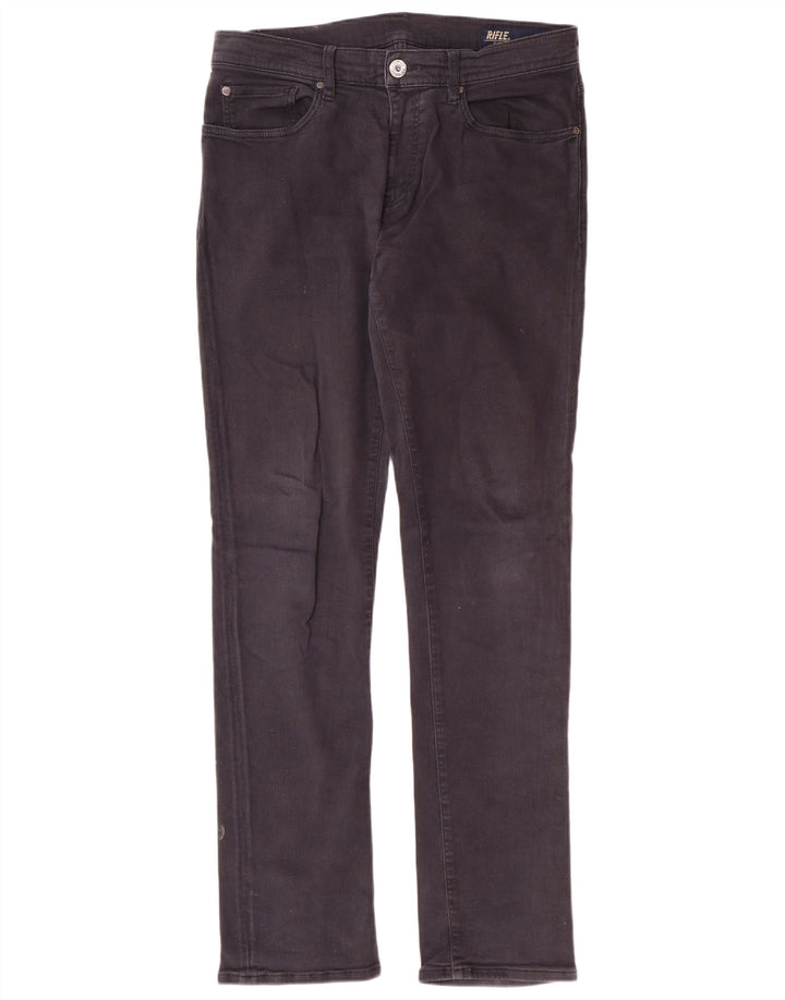 RIFLE Herren Slim Jeans W34 L34 Graue Baumwolle