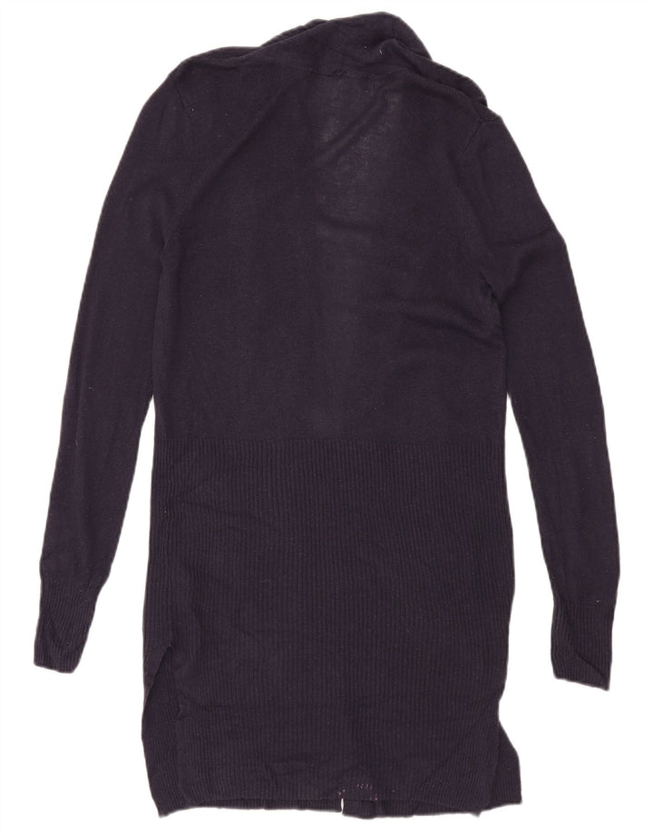 MARKS & SPENCER Damen Longline-Cardigan-Pullover UK 10 Small Marineblau