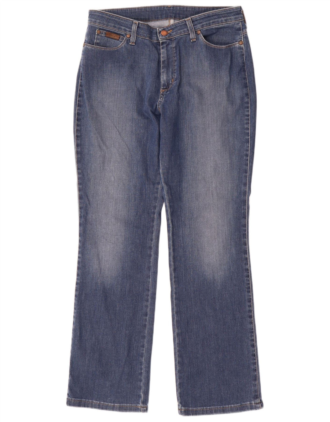 Wrangler Damen Curvy Bootcut Jeans W32 L30 Blaue Baumwolle