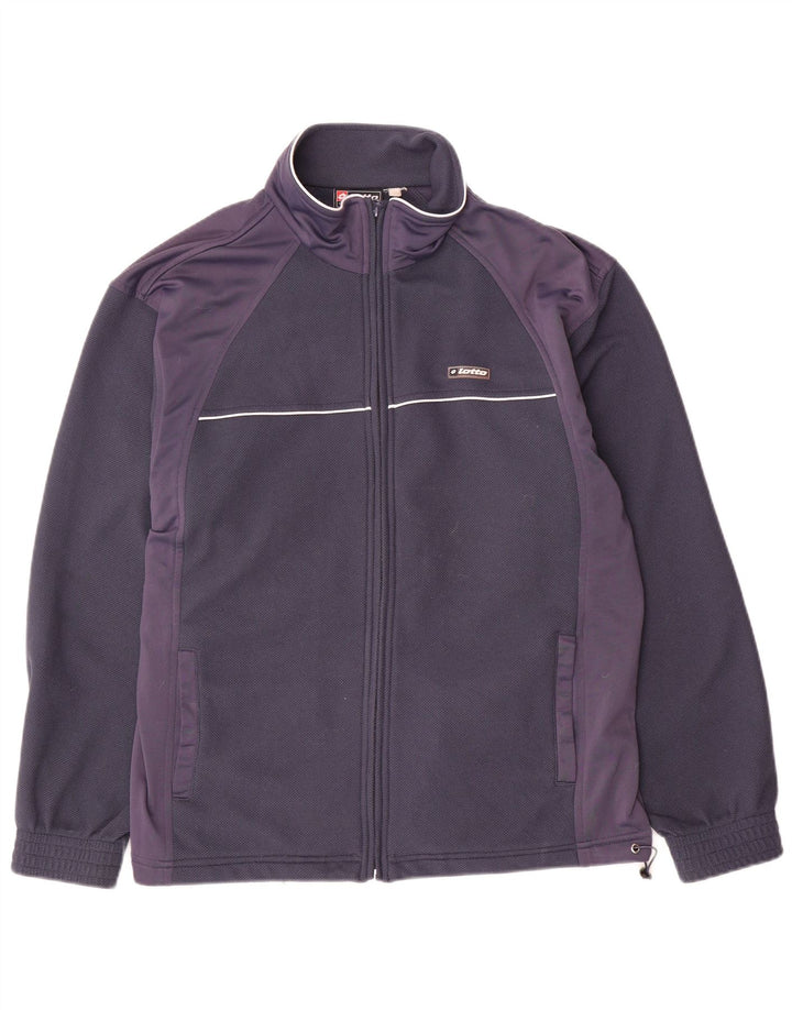 Lotto Herren-Trainingsanzug-Top-Jacke, UK 38/40, mittleres Marineblau, Farbblock
